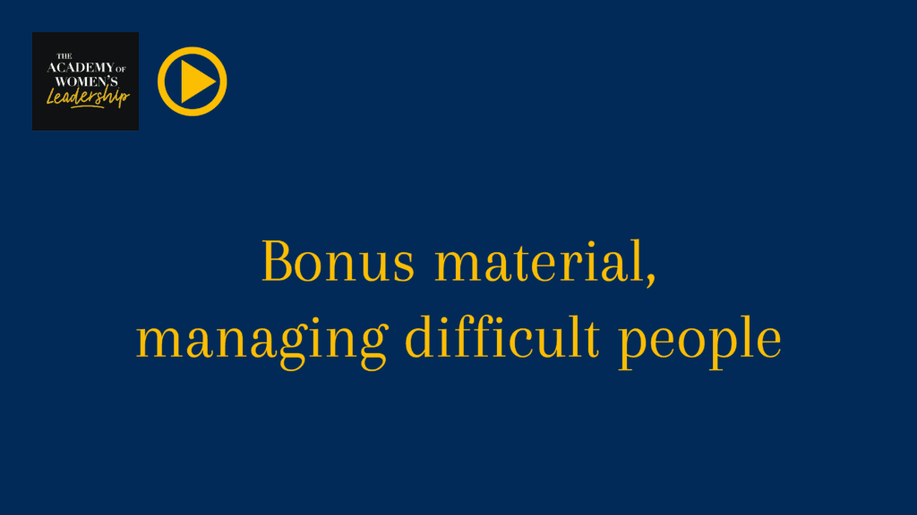Video Thumbnail: Bonus material managing difficult people