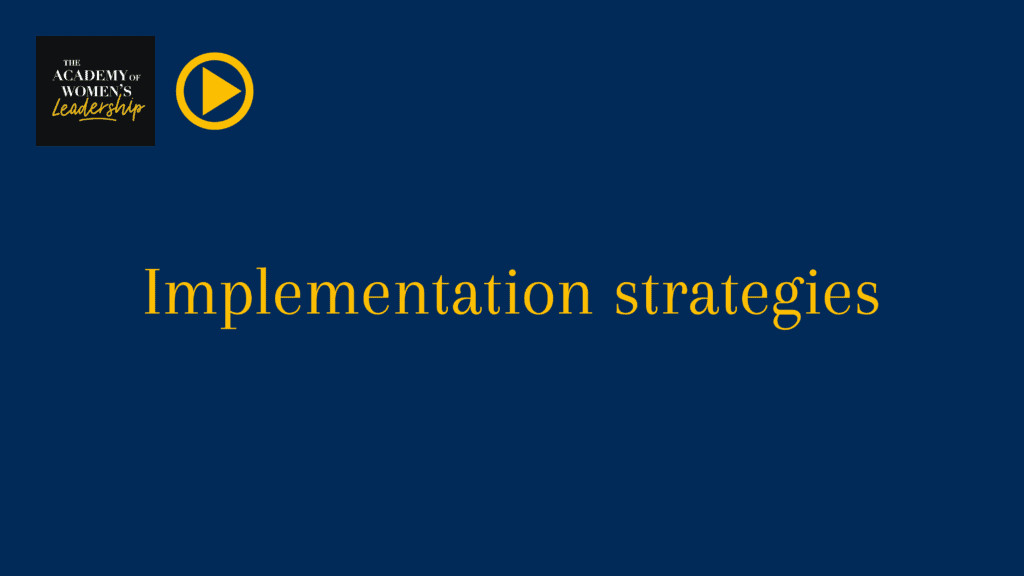 Video Thumbnail: Implementation strategies