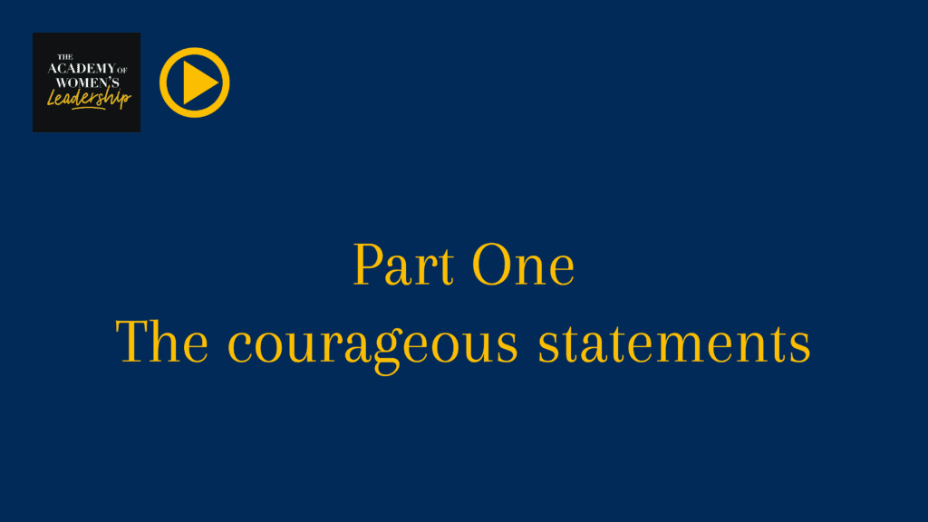 Video Thumbnail: Part One - The courageous statements